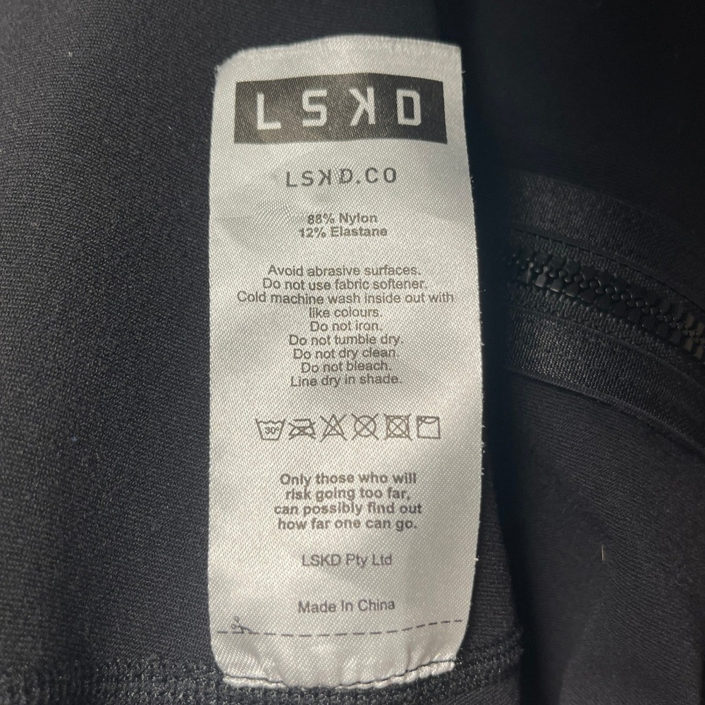 LSKD Womens Black Performance Track Jacket Full Zip Thumbholes XXL‎ - Picture 7 of 8